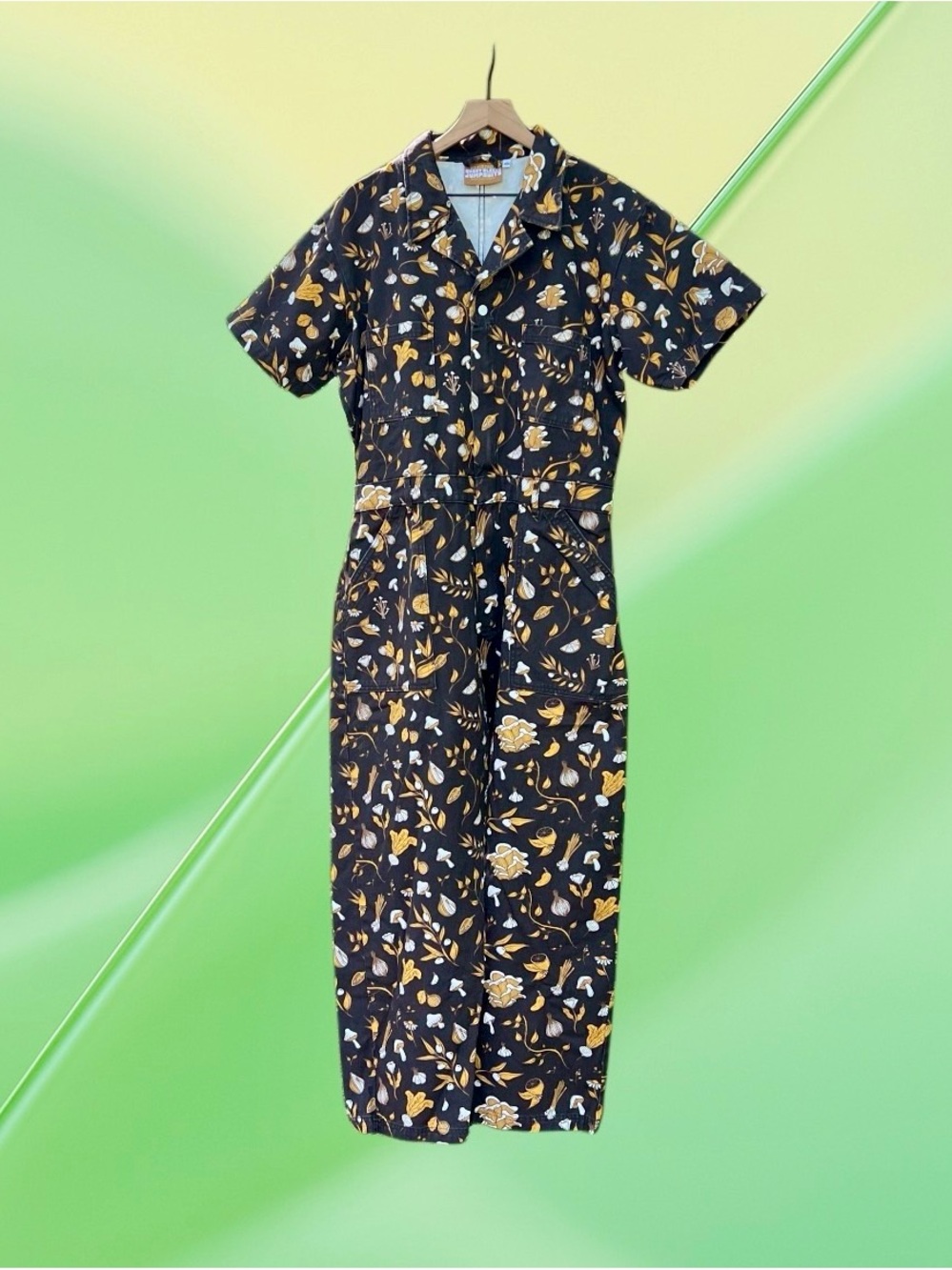 Big Bud Press Brown Cookbook Short Sleeve Jumpsuit Size 1XL